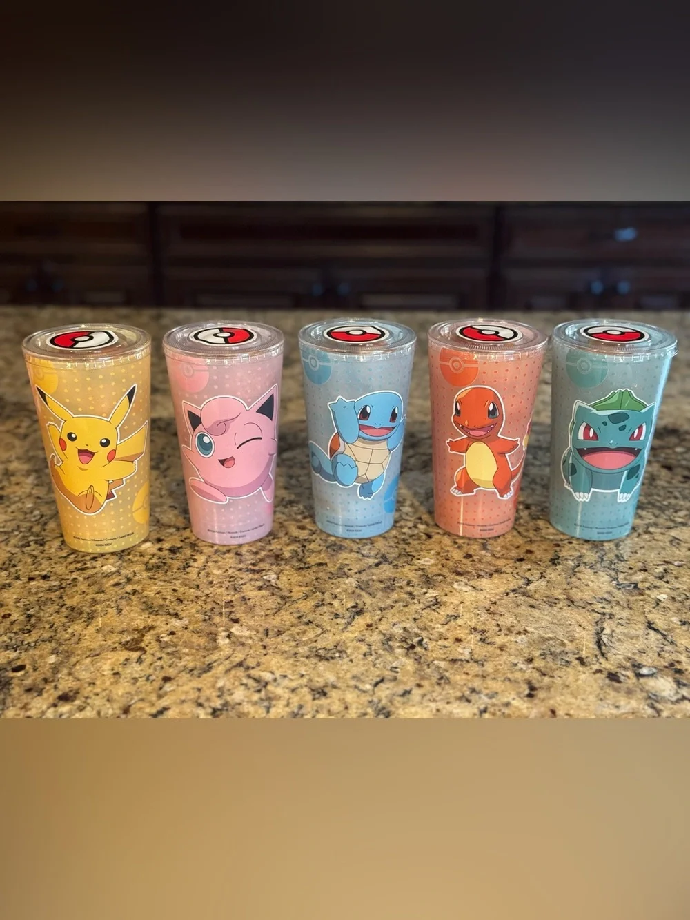 Official Limited Edition Pokémon x Krispy Kreme Full Set of 5 Tumblers